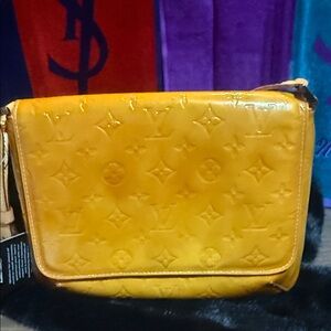 Authentic Louis Vuitton Gold Monogram Crossbody Bag
